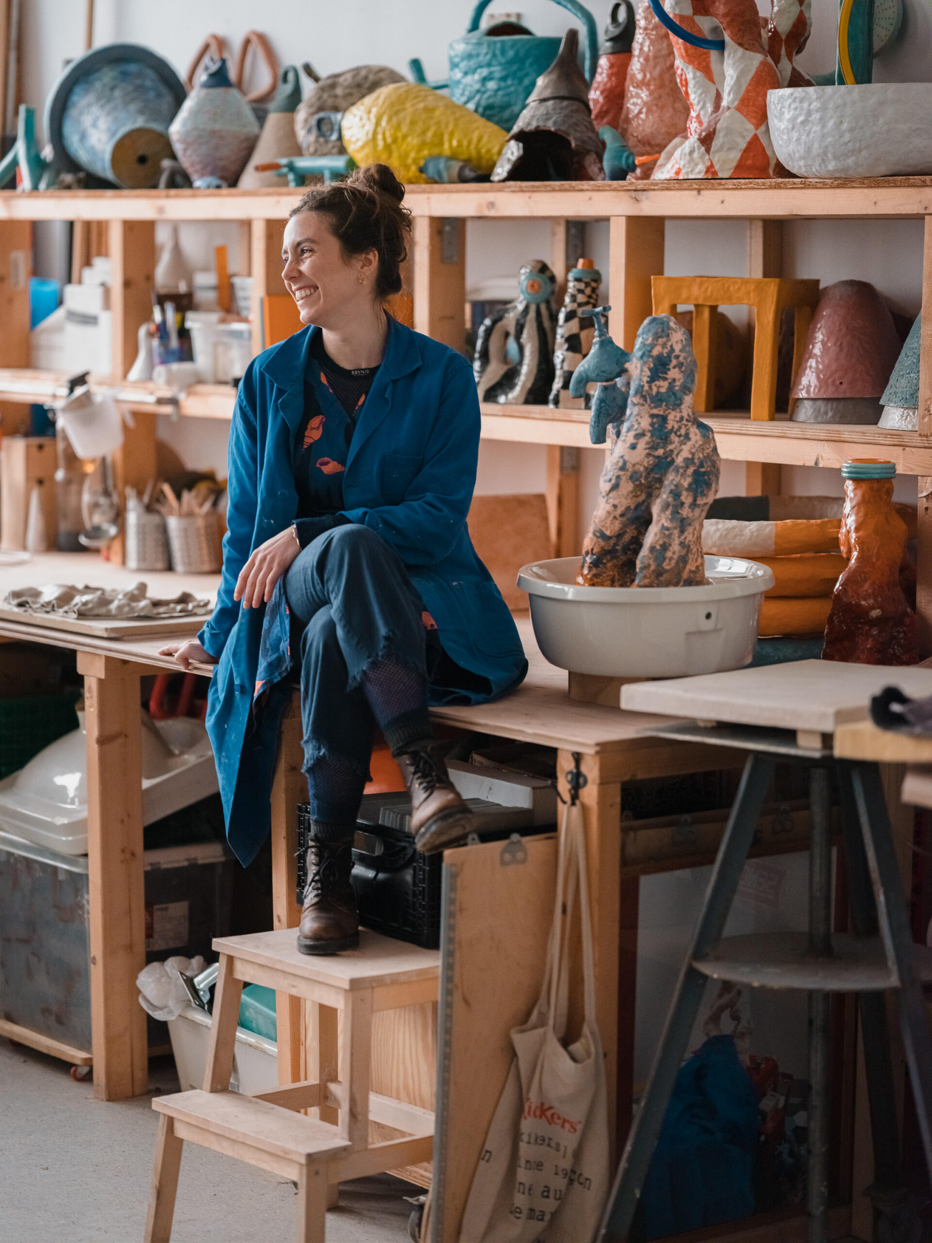 Ceramic sculptures interact with sound and scenography in award-winning installations around the world